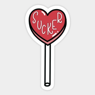 Candy Heart "Sucker" Lollipop Sticker